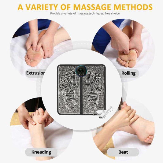 Smart EMS Foot Massager Pad for Pain Relief & Blood Circulation