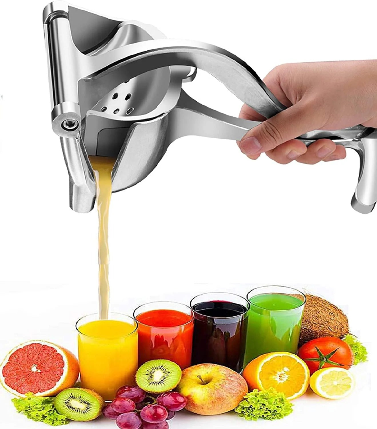Heavy-Duty Stainless Steel Hand Press Juicer