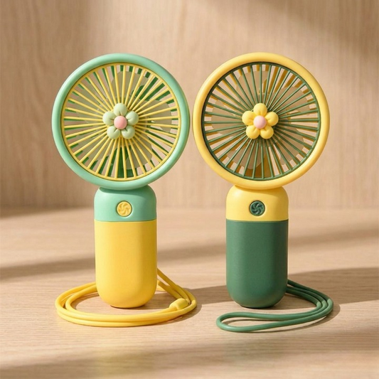 Portable 3-Speed Mini Hand Fan with Stand