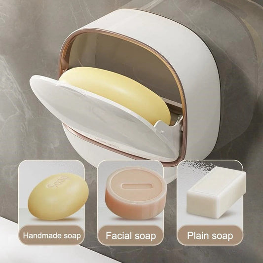 Luxury Wall Mounted Soap Case with Water Drain Design