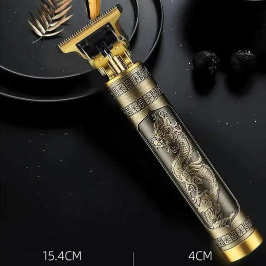 Vintage T9 Metal Body Hair Trimmer for Men – USB Rechargeable