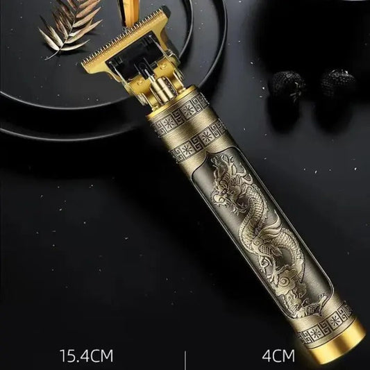 Vintage T9 Metal Body Hair Trimmer for Men – USB Rechargeable