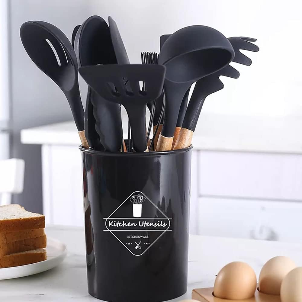 Non Stick Kitchen Utensils – 12 Pcs Silicone Cooking Tools Set