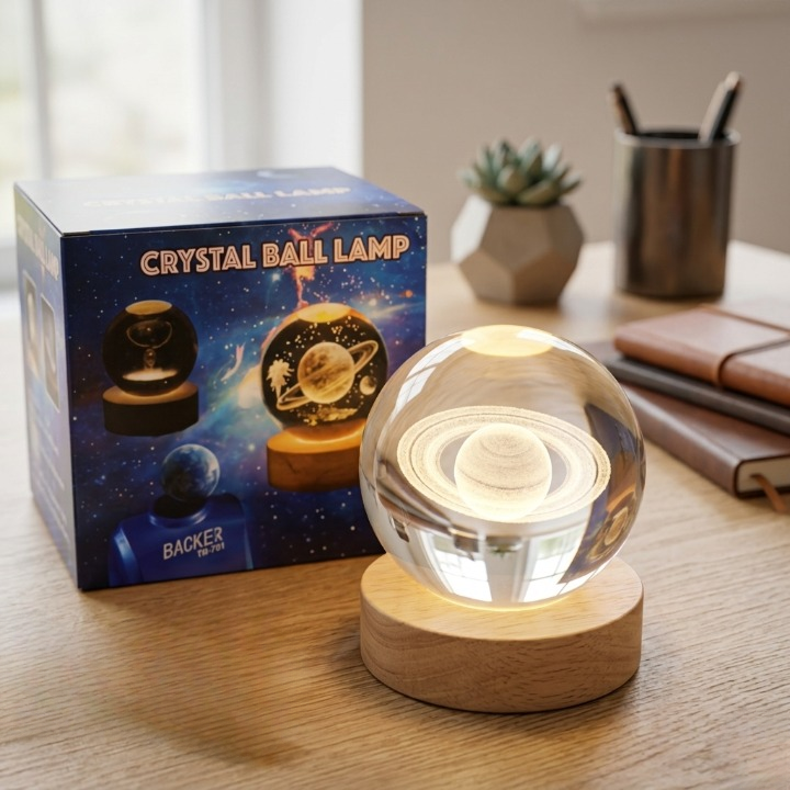 LED Crystal Galaxy Lamp For Room & Home Decoration
