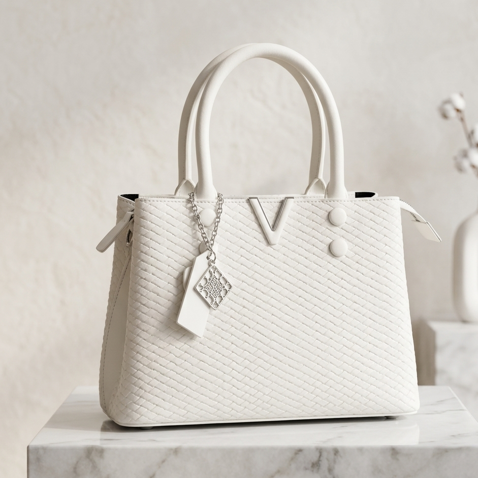 Luxury Woven Design Leather Handbag for Women