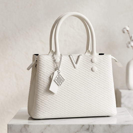 Luxury Woven Design Leather Handbag for Women