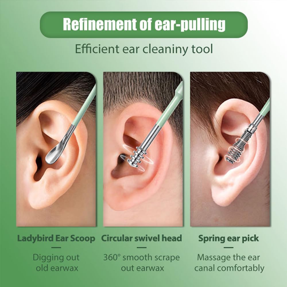 👉 Ear Wax Removal Tool Kit with Stainless Steel Tools & Carry Case