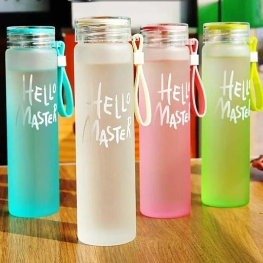 👉 480ml Leak-Proof Frosted Glass Water Bottle for Travel & Daily Use