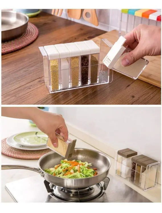 Premium 6-Piece Spice Storage Dispenser Set