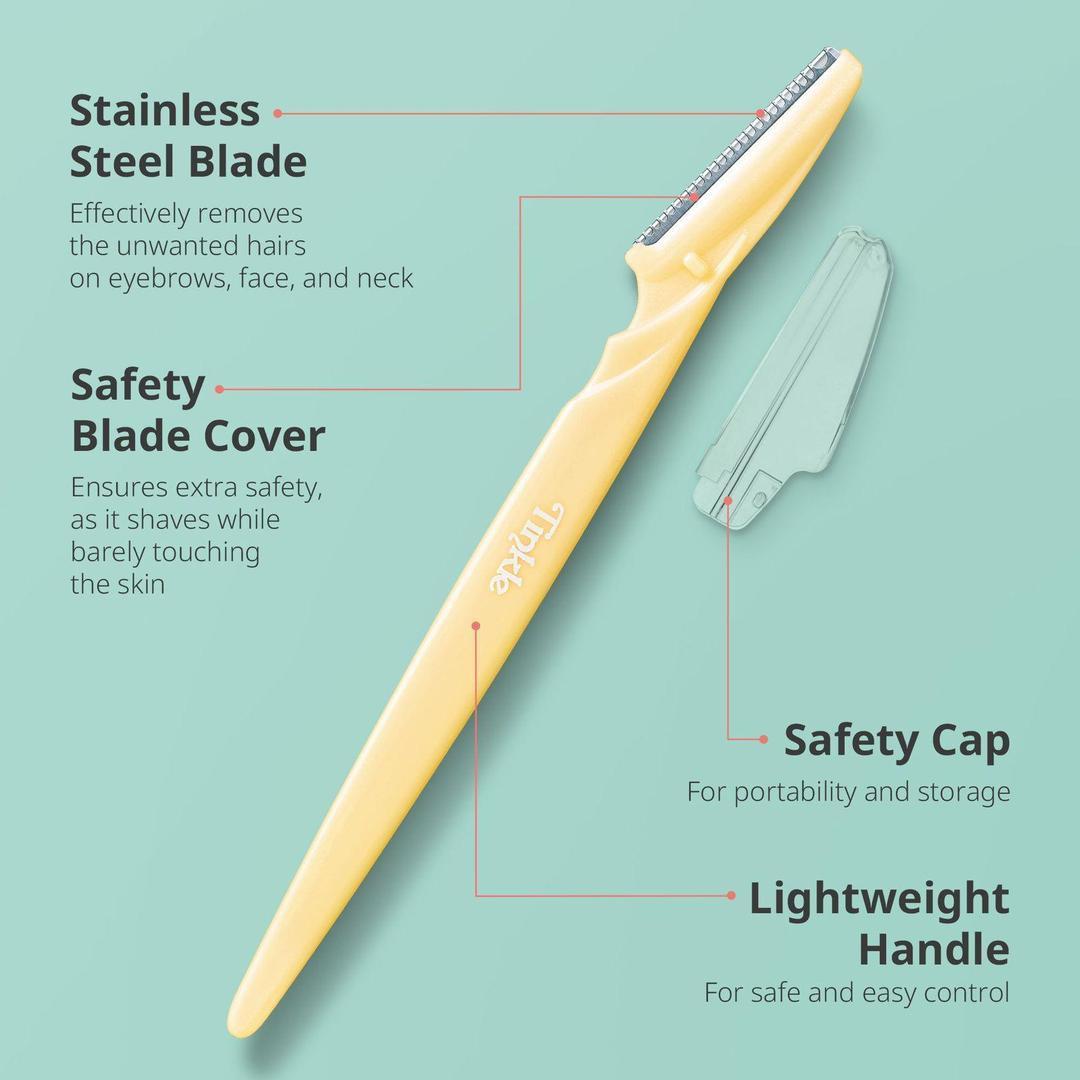 Tinkle 3Pcs Stainless Steel Face Razors Pastel Set