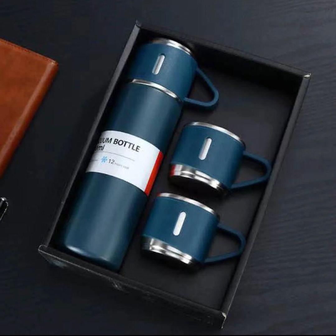 👉 Vacuum Insulated Bottle Set with Cups for Travel & Gifting