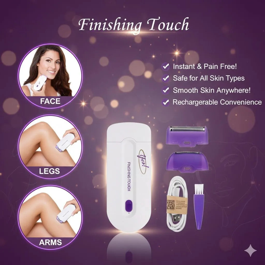 Rechargeable Women's Hair Trimmer with Self-Sharpening Blades