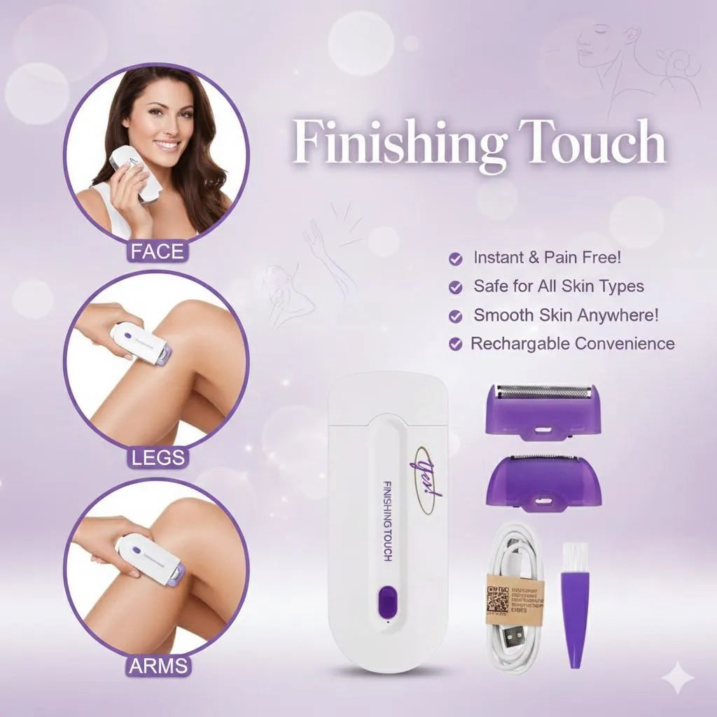 Rechargeable Women's Hair Trimmer with Self-Sharpening Blades