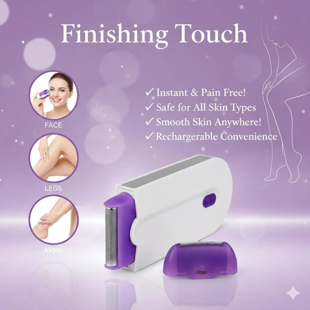 Rechargeable Women's Hair Trimmer with Self-Sharpening Blades