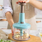 👉 5-in-1 Hand Push Vegetable & Meat Chopper