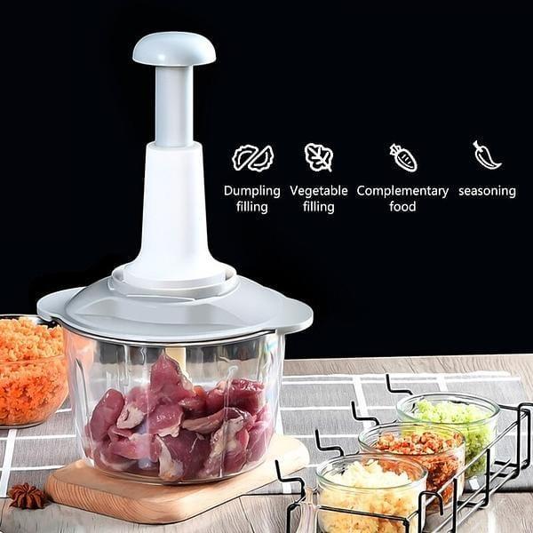 👉 5-in-1 Hand Push Vegetable & Meat Chopper