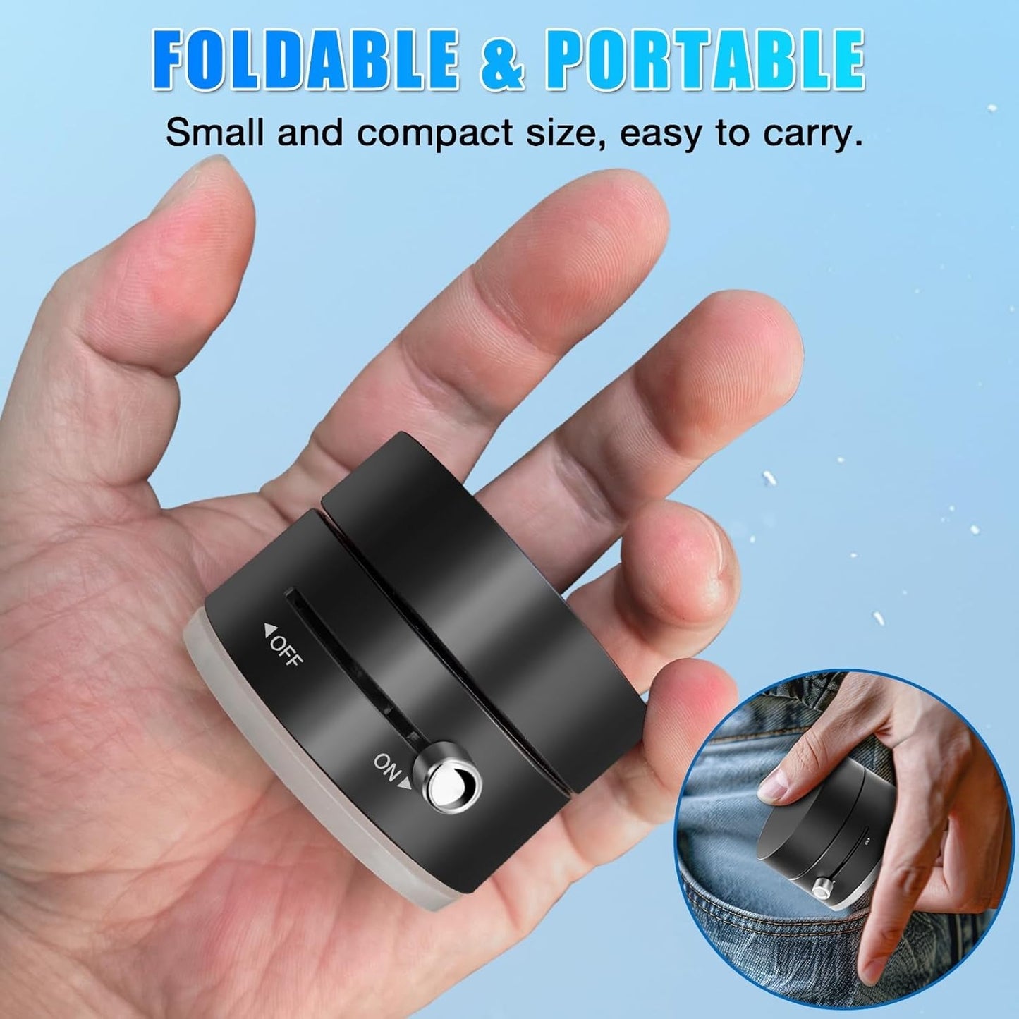 360° Foldable Magnetic Phone Holder with Suction Base