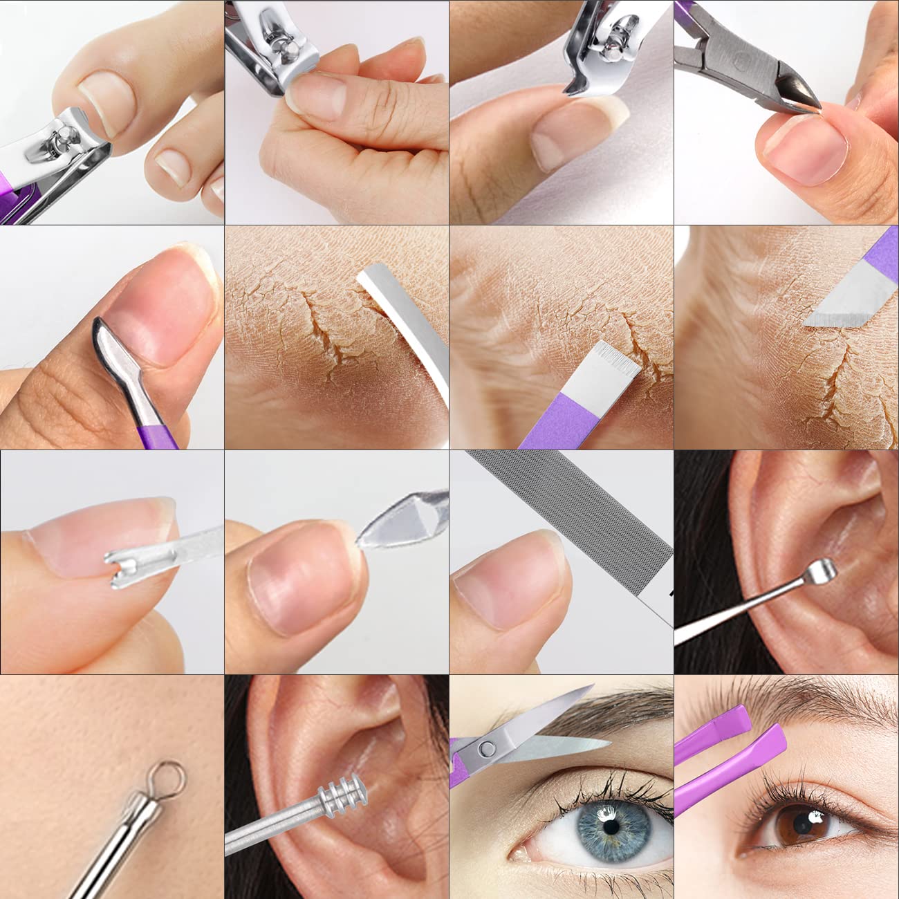 16-Piece Nail Care Tool Set – Manicure & Pedicure Kit