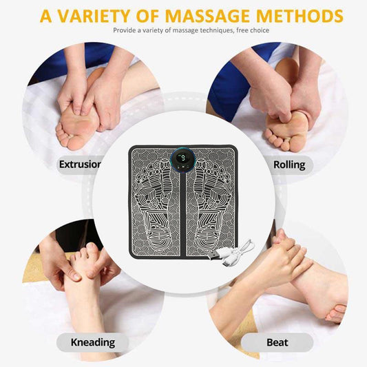 Smart EMS Foot Massager Pad for Pain Relief & Blood Circulation