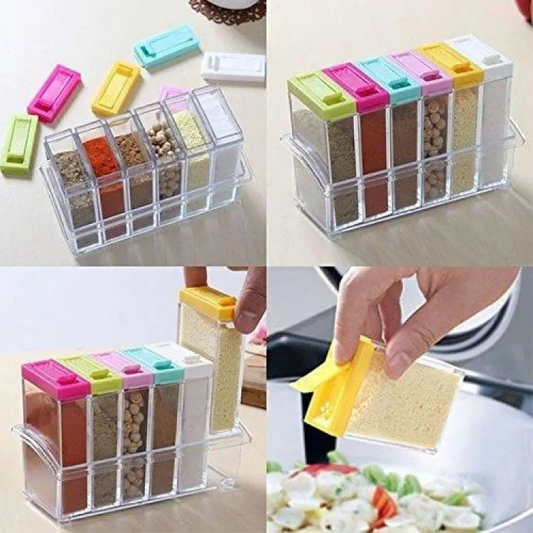 Premium 6-Piece Spice Storage Dispenser Set