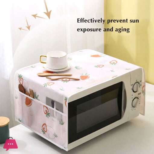 👉 Microwave Oven Dust Cover with Double Pocket Storage (Full Size)