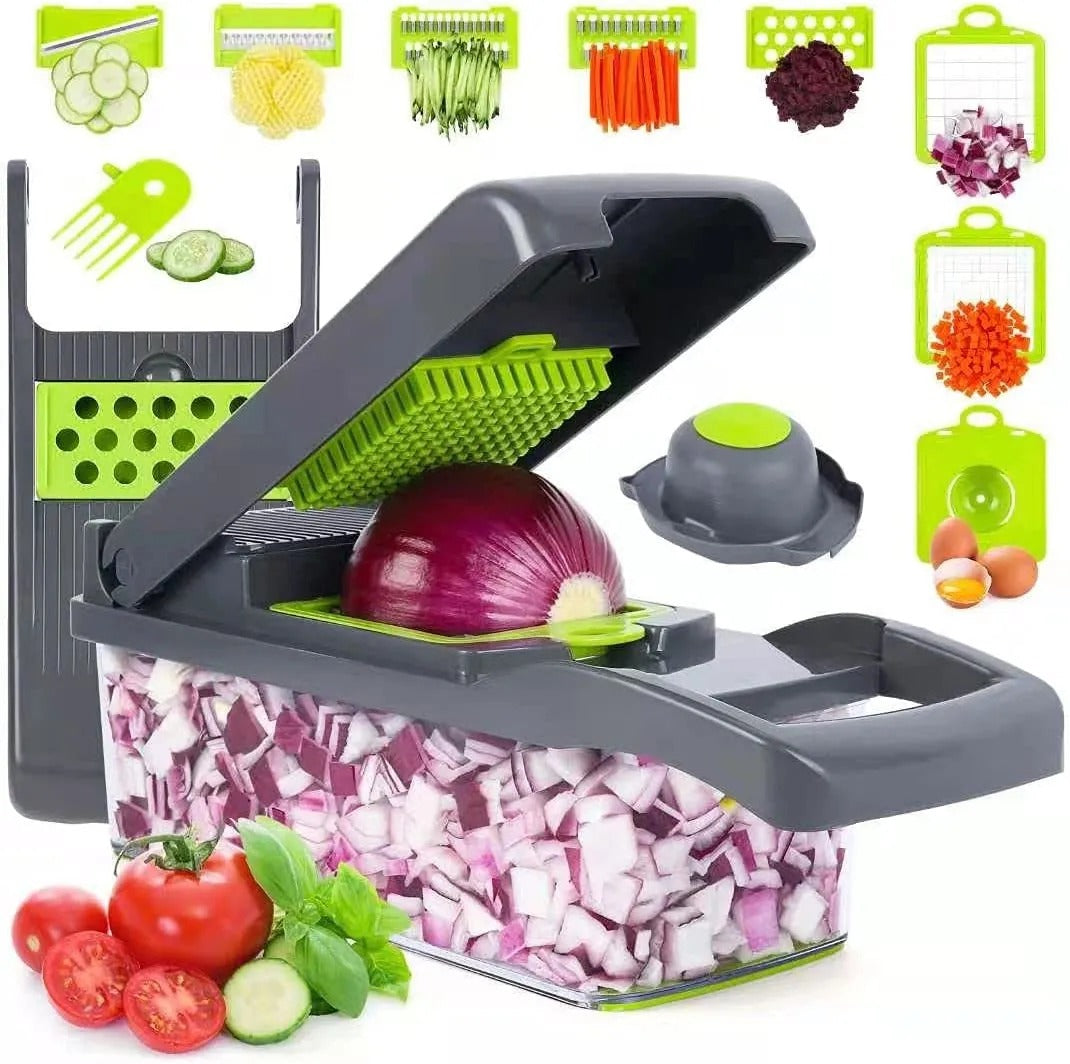 Multi-Function Vegetable Chopper & Slicer Set (16 Pieces)