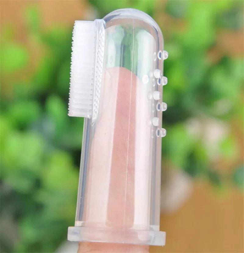 Soft Silicone Finger Toothbrush for Babies (With Case)