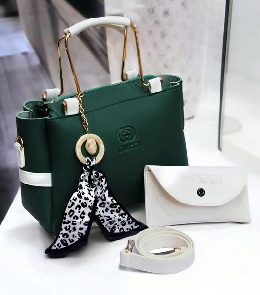Premium Women’s Handbag Set with Stylish Matching Pouch