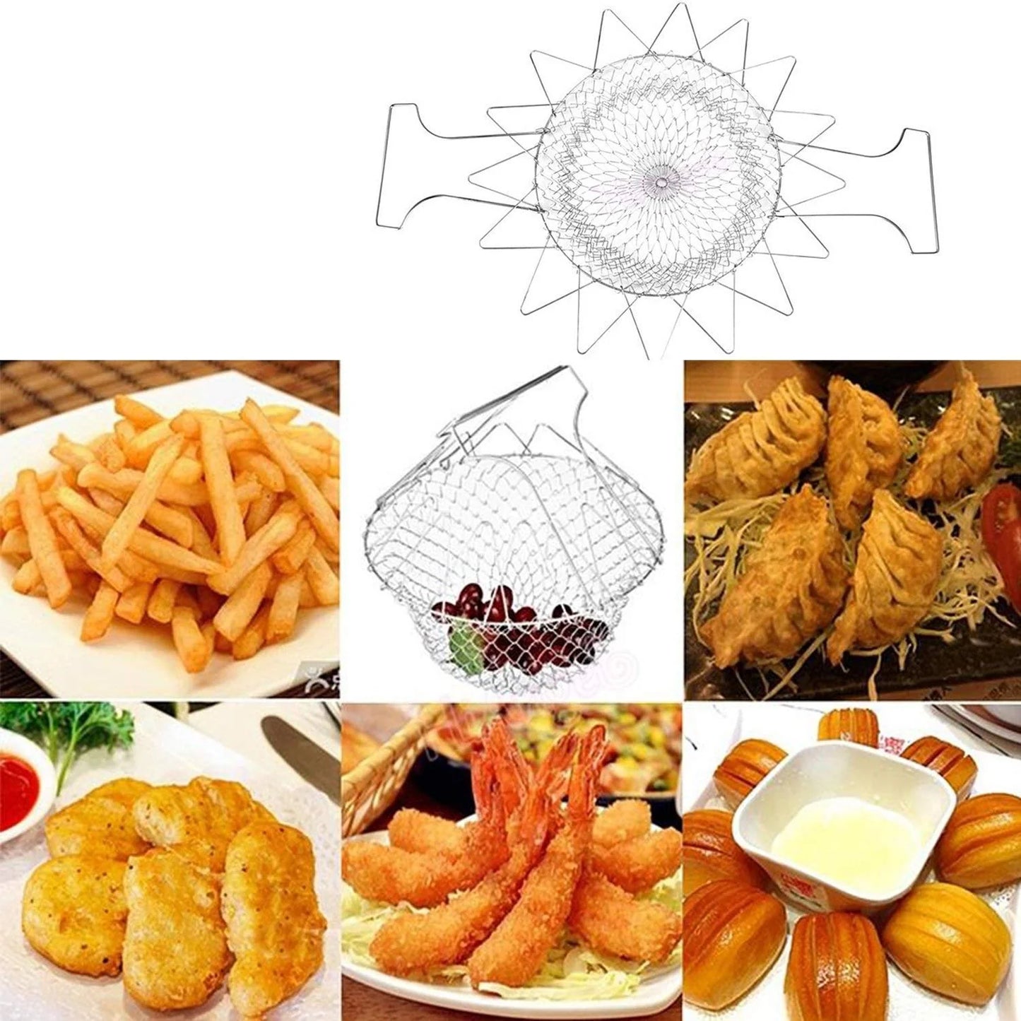 Stainless Steel Multi-Functional Foldable Chef Basket