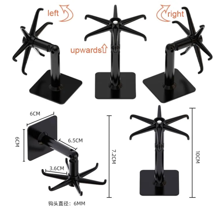 👉 360° Rotating Kitchen Hook Rack Wall Mounted Spoon Holder