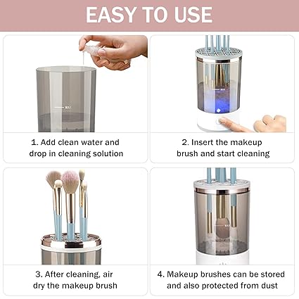 Professional Makeup Brush Cleaner with Drying Stand