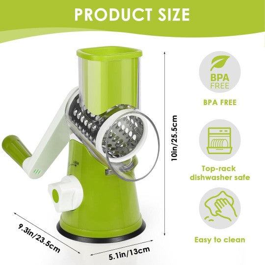 3-in-1 Manual Vegetable Slicer, Cutter & Grater ✨