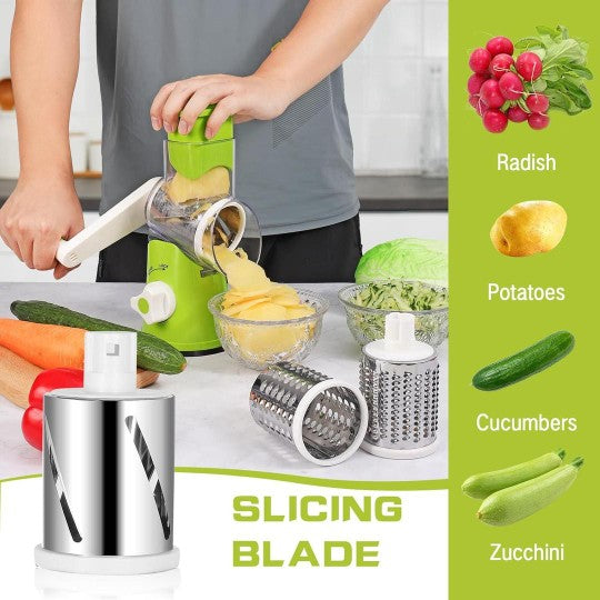 3-in-1 Manual Vegetable Slicer, Cutter & Grater ✨