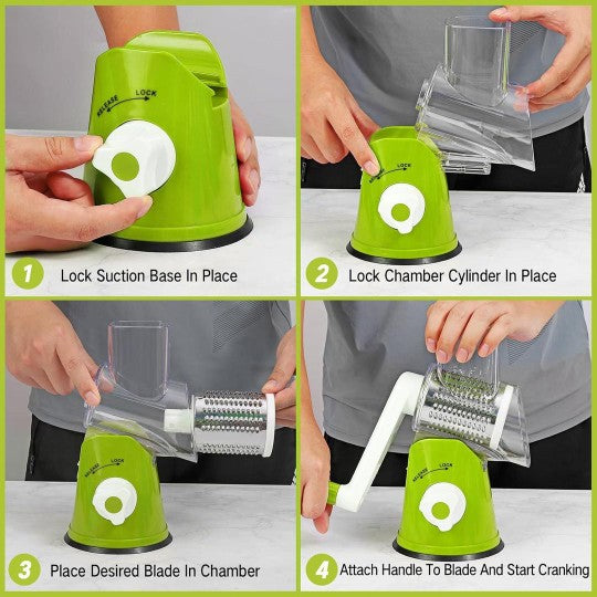 3-in-1 Manual Vegetable Slicer, Cutter & Grater ✨