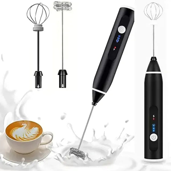 👉 2-in-1 Electric Milk Frother & Coffee Beater (Rechargeable)