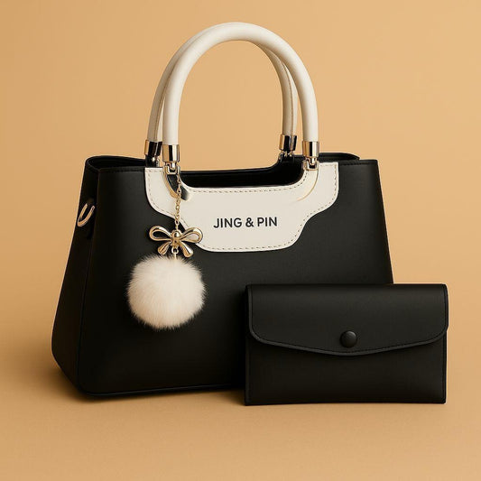 👉 Stylish Ladies Handbag Set with Clutch & Adjustable Shoulder Strap