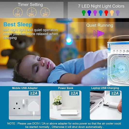 Multi-Function Portable Desktop Air Cooler Fan