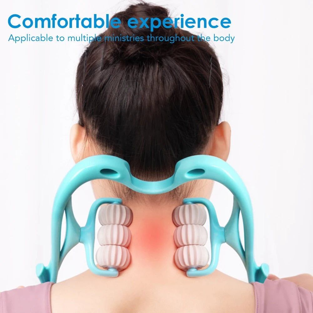 6-Wheel Neck & Spine Massager for Neck, Back & Shoulder Pain Relief