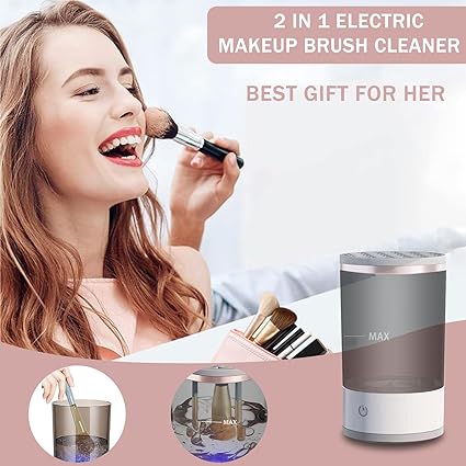 Professional Makeup Brush Cleaner with Drying Stand