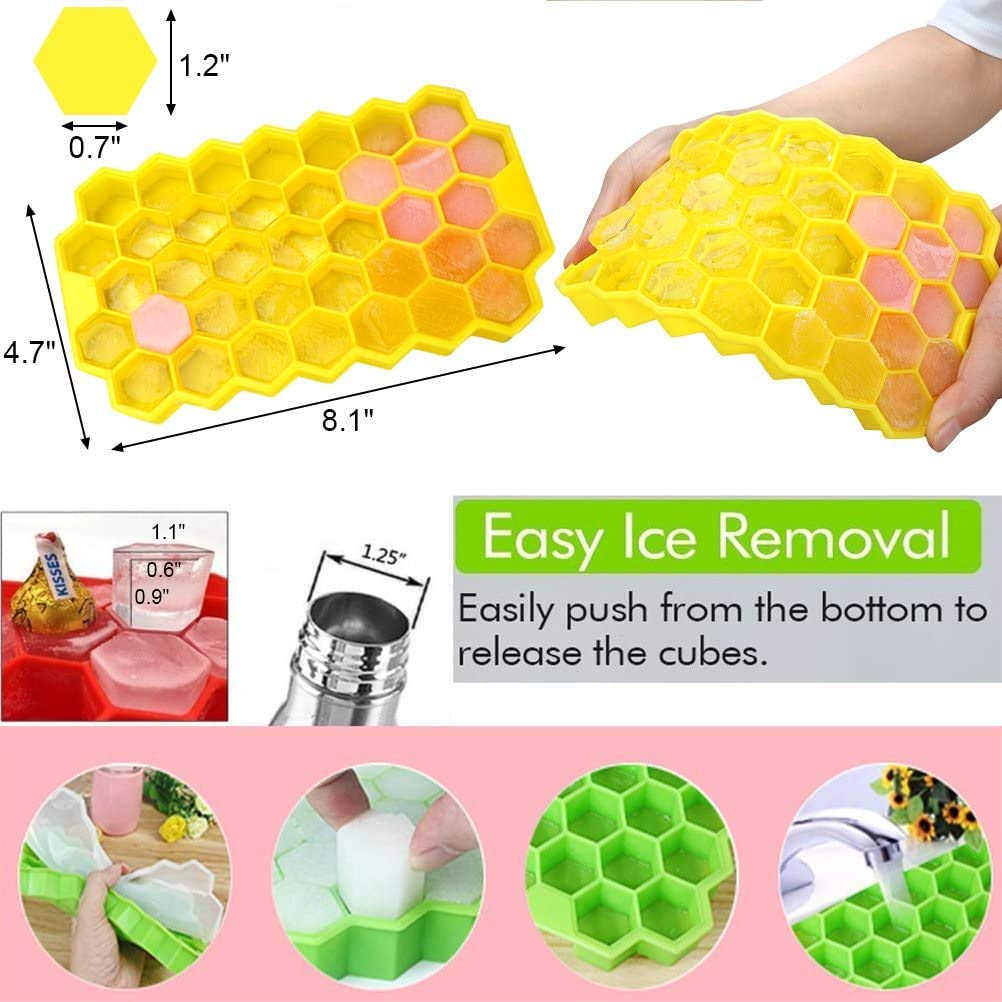 👉 Easy Release Ice Cube Tray – 37 Grid Silicone Mold