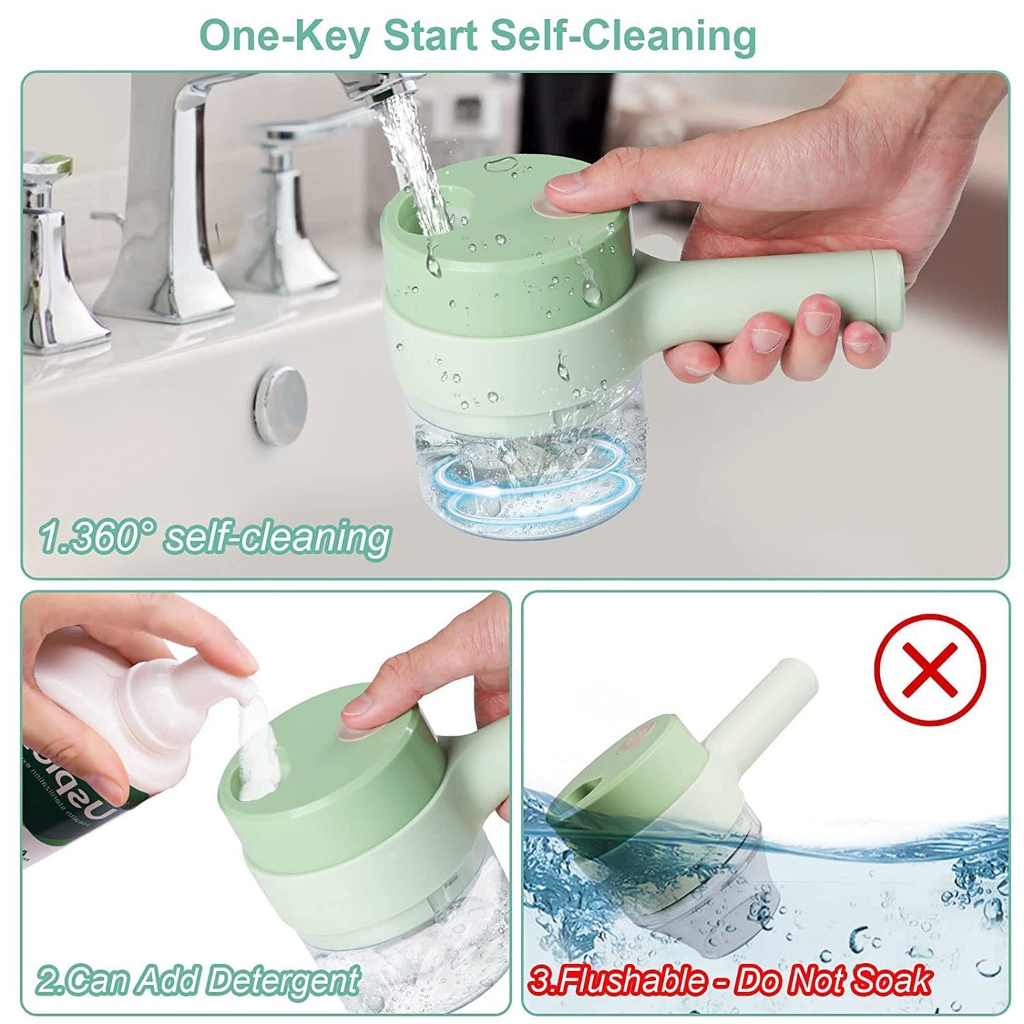 Mini Wireless Vegetable Chopper & Slicer (5-in-1)