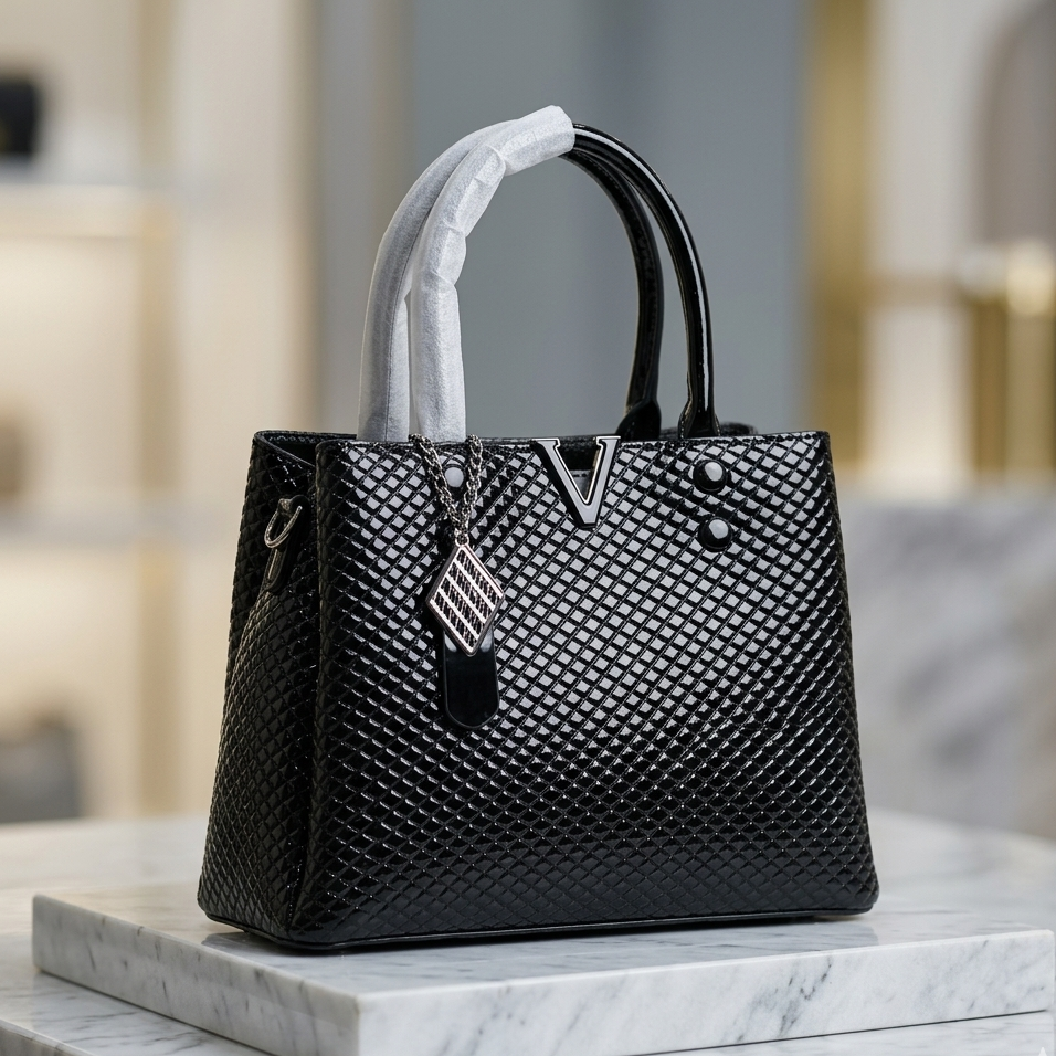 Luxury Woven Design Leather Handbag for Women