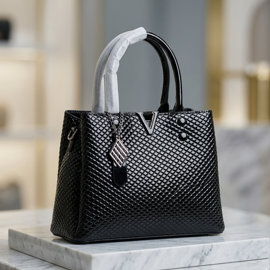 Luxury Woven Design Leather Handbag for Women