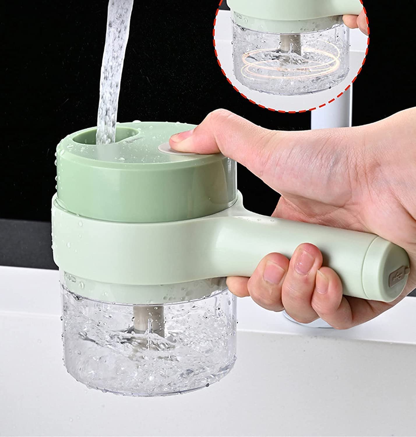 Mini Wireless Vegetable Chopper & Slicer (5-in-1)