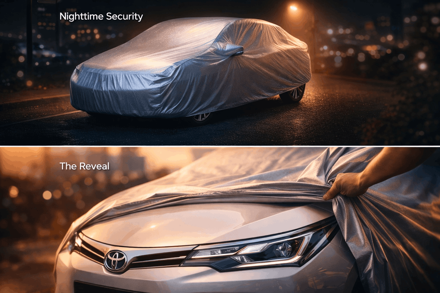 Toyota Corolla 2006–2023 Silver Parachute Car Cover