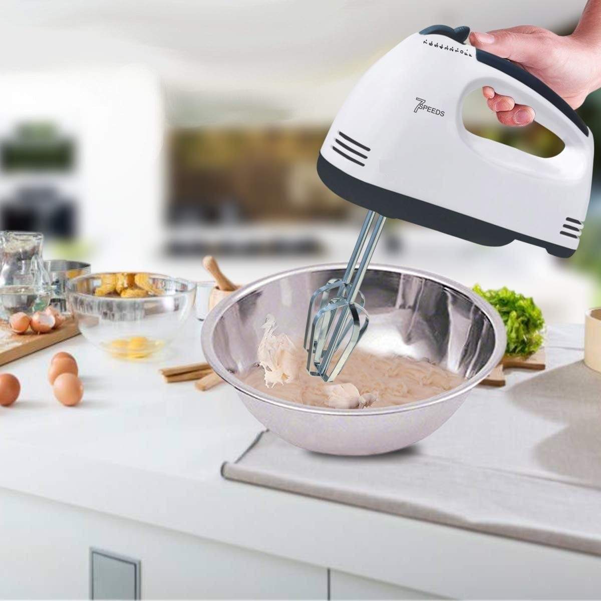 Electric Hand Mixer – 7 Speed Egg Beater for Baking & Cake Mixing