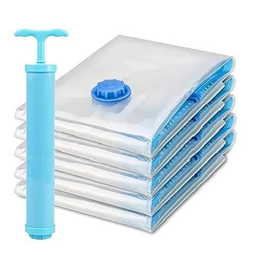 5 Pack Vacuum Storage Bags 80% Space Saving