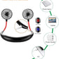 Neck Fan with 2 Fans Black ABS Lightweight Cooling