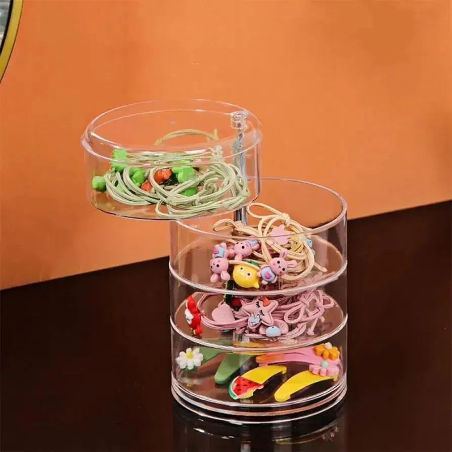 Multi-Tiered Jewelry Storage Stand Transparent Aluminum Plated