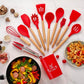Non Stick Kitchen Utensils – 12 Pcs Silicone Cooking Tools Set